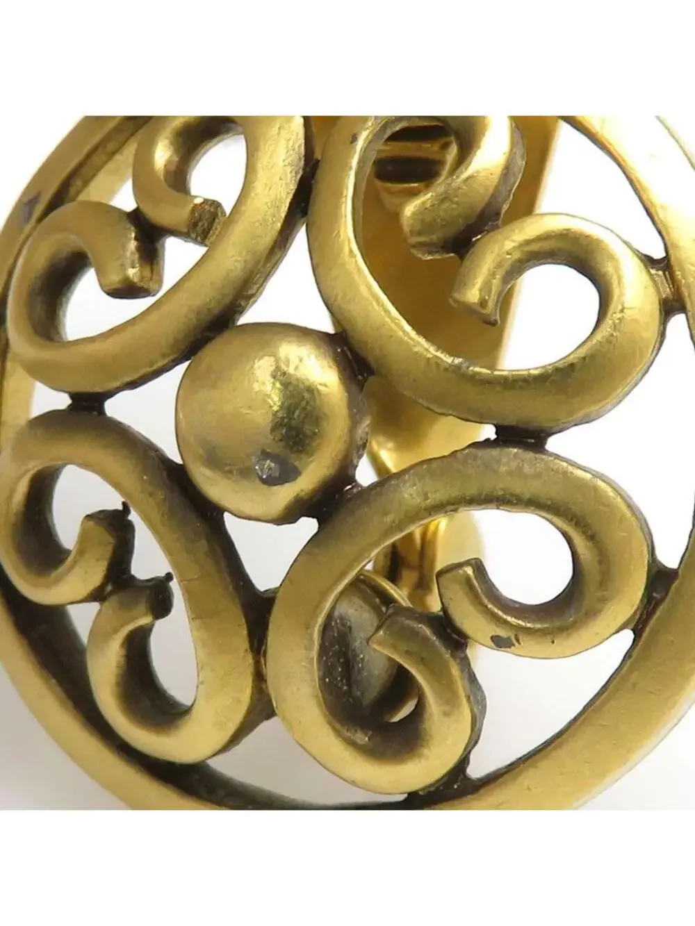 Auth Yves Saint Laurent Earrings Gold #303027Y12B